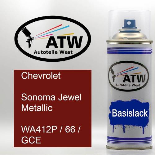 Chevrolet, Sonoma Jewel Metallic, WA412P / 66 / GCE: 400ml Sprühdose, von ATW Autoteile West.